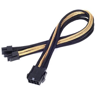 Silverstone PP07 - Câble d’alimentation EPS 8 Pin - Noir / Or - Publicité Silverstone PP07 - Câble d’alimentation EPS 8 Pin - Noir / Or - Publicité
