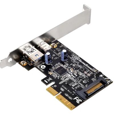 SilverStone USB 3.1 bővítőkártya - PCIe Gen 2.0 x2 - Típus A & C SilverStone USB 3.1 bővítőkártya - PCIe Gen 2.0 x2 - Típus A & C