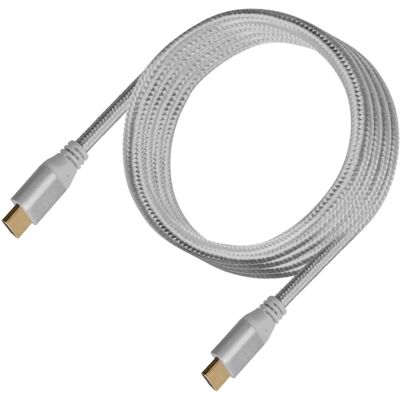 Câble HDMI Silverstone CPH01 - 1,8m - Blanc - Supporte 4K, HDR - Publicité Câble HDMI Silverstone CPH01 - 1,8m - Blanc - Supporte 4K, HDR - Publicité