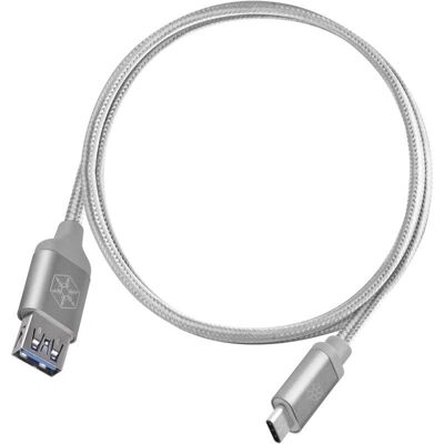 Kabel nylonowy USB-C do USB-A Silverstone SST-CPU05S-500 Kabel nylonowy USB-C do USB-A Silverstone SST-CPU05S-500