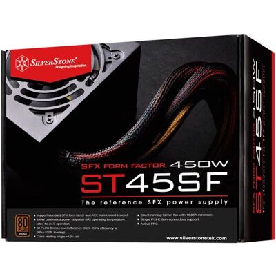 Fonte Silverstone ST45SF 450W - Preto - SFX/ATX Fonte Silverstone ST45SF 450W - Preto - SFX/ATX