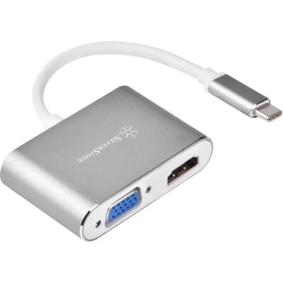 Adapter USB-C HDMI VGA Silverstone SST-EP16C - Wideo i Dane Adapter USB-C HDMI VGA Silverstone SST-EP16C - Wideo i Dane