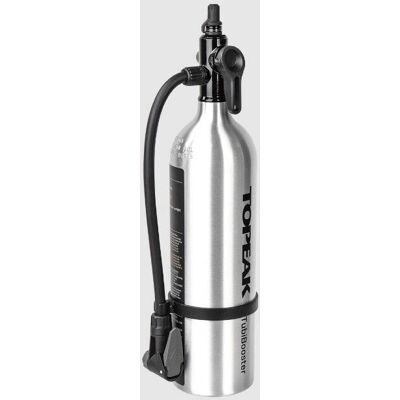 Bomba de bicicleta de aluminio Topeak Tubibooster X - Plateado - Inflador sin cámara Bomba de bicicleta de aluminio Topeak Tubibooster X - Plateado - Inflador sin cámara