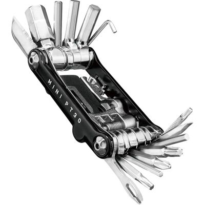 Topeak Mini PT30 Sølv Multitool - Sykkelreparasjon Topeak Mini PT30 Sølv Multitool - Sykkelreparasjon