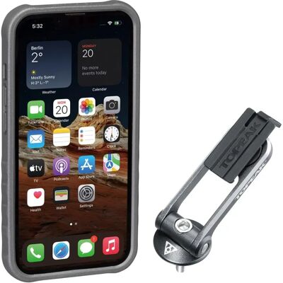 Topeak iPhone 13 Pro Schwarz Grau Smartphone Hülle - Stoßfest, Verstellbarer Ständer Topeak iPhone 13 Pro Schwarz Grau Smartphone Hülle - Stoßfest, Verstellbarer Ständer