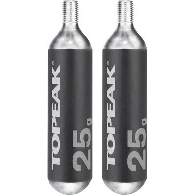 Cartuchos de CO2 Topeak 25g com rosca - Cartucho de CO2 Cartuchos de CO2 Topeak 25g com rosca - Cartucho de CO2