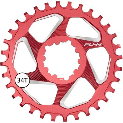 Funn Solo DX Narrow-Wide Kettenblatt - 34T - Rot - MTB Funn Solo DX Narrow-Wide Kettenblatt - 34T - Rot - MTB
