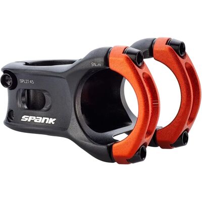 Potence VTT Spank Split 35 en alliage - Noir Orange - 1.1/8" - Publicité Potence VTT Spank Split 35 en alliage - Noir Orange - 1.1/8" - Publicité