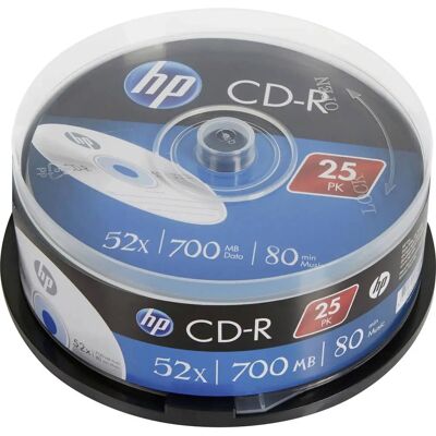 HP CRE00015 CD-R 700MB 52x - 25 pièces HP CRE00015 CD-R 700MB 52x - 25 pièces