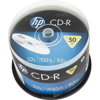 HP CRE00017 CD-R Argent 700MB 52x - CD-R HP CRE00017 CD-R Argent 700MB 52x - CD-R