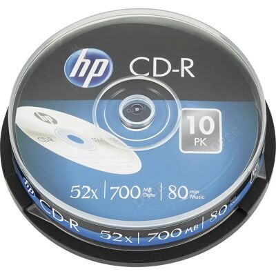 HP CRE00019 CD-R Argent 700MB - CD-R - 52x - Pack de 10 HP CRE00019 CD-R Argent 700MB - CD-R - 52x - Pack de 10