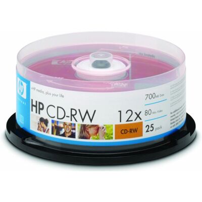 HP Cwe00019-3 Pack de 25 CD-RW 700Mo 4-12X Archivage de Données HP Cwe00019-3 Pack de 25 CD-RW 700Mo 4-12X Archivage de Données