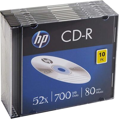 HP CRE00085 700MB CD-R 52x Slimcase - Support optique HP CRE00085 700MB CD-R 52x Slimcase - Support optique