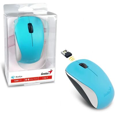 Souris sans fil Genius NX-7000 - Bleu - 1200 DPI - 2,4 GHz Souris sans fil Genius NX-7000 - Bleu - 1200 DPI - 2,4 GHz