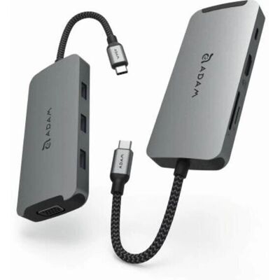 Adam Elements CASA A08 Multifunktions-Hub - USB-C 8-in-1, Grau Adam Elements CASA A08 Multifunktions-Hub - USB-C 8-in-1, Grau