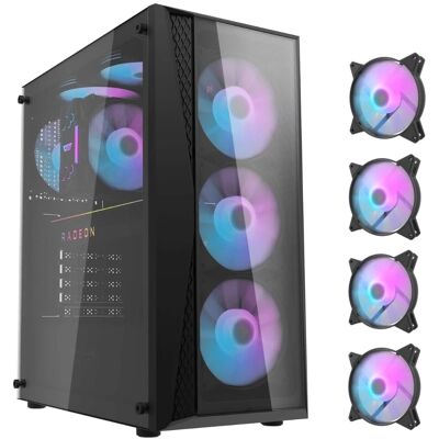 Darkflash DK352 Plus Midi Tower Gehäuse mit 4 Lüftern Darkflash DK352 Plus Midi Tower Gehäuse mit 4 Lüftern