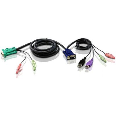 Aten 2L-5003U KVM kábel - 3m - Fekete Aten 2L-5003U KVM kábel - 3m - Fekete