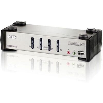 Przełącznik KVM USB 4-portowy ATEN CS1734B - Czarny Przełącznik KVM USB 4-portowy ATEN CS1734B - Czarny