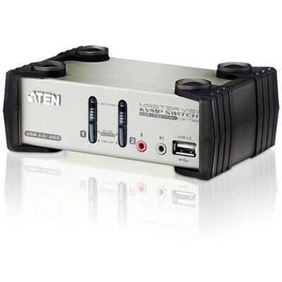 ATEN CS1732B - Commutateur KVM 2 ports avec audio et USB - Noir ATEN CS1732B - Commutateur KVM 2 ports avec audio et USB - Noir