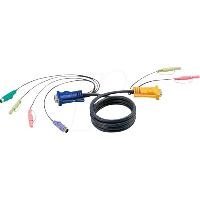 Cable KVM Aten 2L-5305P - VGA, PS/2, Audio - 5m Cable KVM Aten 2L-5305P - VGA, PS/2, Audio - 5m