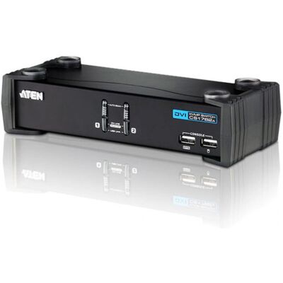 Aten CS1762A - 2-Port KVM-Schalter mit Audio - Schwarz Aten CS1762A - 2-Port KVM-Schalter mit Audio - Schwarz