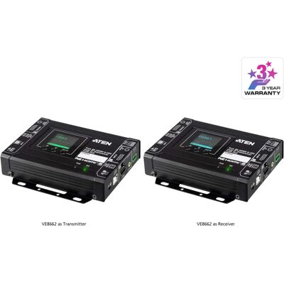 ATEN - VE8662-AT-G - Negro - AV transmitter and receiver ATEN - VE8662-AT-G - Negro - AV transmitter and receiver