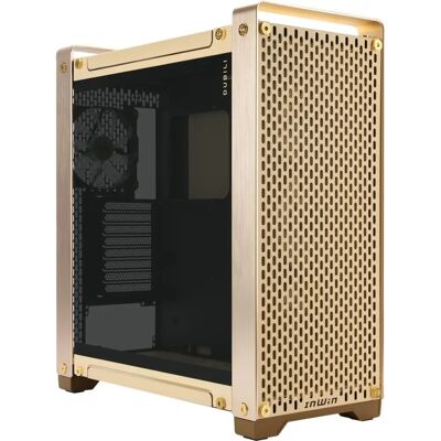 In-Win Dubili Gold Full Tower PC - Aluminium, Glas, E-ATX Support In-Win Dubili Gold Full Tower PC - Aluminium, Glas, E-ATX Support