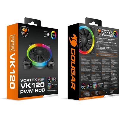 Ventilateur Cougar Vortex VK120 RGB - Refroidissement Haute Performance - 120mm Ventilateur Cougar Vortex VK120 RGB - Refroidissement Haute Performance - 120mm