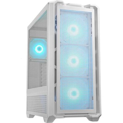 Boîtier PC Cougar MX600 Blanc Tour Complète Mesh Avant RGB Ventilateurs - Publicité Boîtier PC Cougar MX600 Blanc Tour Complète Mesh Avant RGB Ventilateurs - Publicité