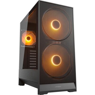 COUGAR AIRFACE 180 Zwart Midi Tower PC-behuizing - ARGB Ventilatoren COUGAR AIRFACE 180 Zwart Midi Tower PC-behuizing - ARGB Ventilatoren