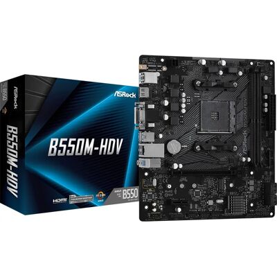 Placă de bază Asrock B550M-HDV AMD B550 Socket AM4 Micro ATX Placă de bază Asrock B550M-HDV AMD B550 Socket AM4 Micro ATX