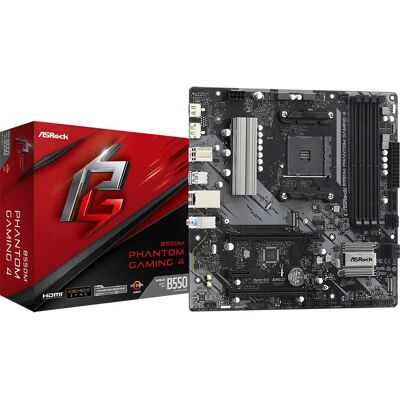 Asrock B550M Phantom Gaming 4 - Alaplap - Micro ATX - AMD B550 - Socket AM4 - Fekete Asrock B550M Phantom Gaming 4 - Alaplap - Micro ATX - AMD B550 - Socket AM4 - Fekete