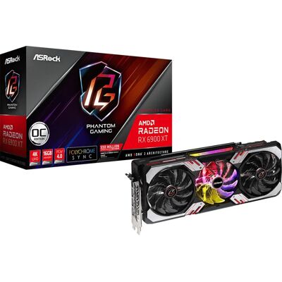 Tarjeta gráfica ASRock RX6900XT PGD 16GB - AMD Radeon RX 6900 XT Tarjeta gráfica ASRock RX6900XT PGD 16GB - AMD Radeon RX 6900 XT