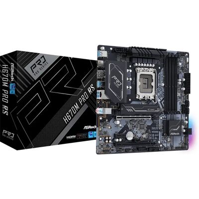 Asrock H670M Pro RS Intel H670 micro ATX - Carte mère Asrock H670M Pro RS Intel H670 micro ATX - Carte mère