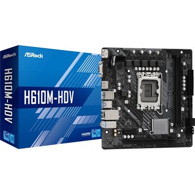 Placa base ASRock H610M-HDV Micro ATX - Soporta DDR4, HDMI, LAN Placa base ASRock H610M-HDV Micro ATX - Soporta DDR4, HDMI, LAN