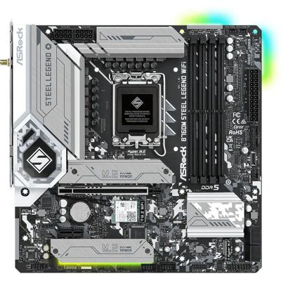 ASRock B760M Steel Legend WiFi - Micro ATX základní deska s DDR5, PCIe 5.0, WiFi 6E ASRock B760M Steel Legend WiFi - Micro ATX základní deska s DDR5, PCIe 5.0, WiFi 6E