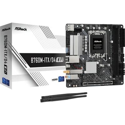 Asrock B760M-ITX/D4 WiFi Intel B760 LGA 1700 Mini-ITX - Carte mère Asrock B760M-ITX/D4 WiFi Intel B760 LGA 1700 Mini-ITX - Carte mère