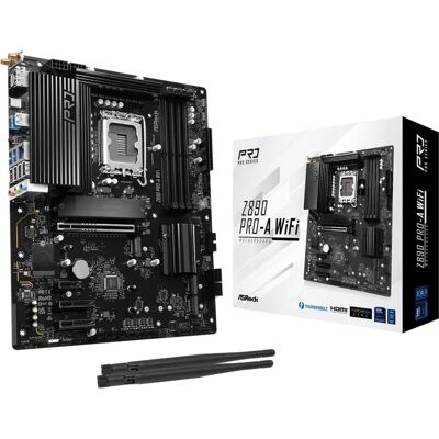 ASRock Z890 Pro-A WiFi Moederbord - DDR5, PCIe 5.0, WiFi ASRock Z890 Pro-A WiFi Moederbord - DDR5, PCIe 5.0, WiFi