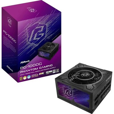 Fonte de alimentação ASRock PG-1000G - 1000W Modular Fonte de alimentação ASRock PG-1000G - 1000W Modular