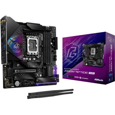 Carte mère Asrock Z890M Riptide WiFi - DDR5, PCIe 5.0, 256GB - Publicité Carte mère Asrock Z890M Riptide WiFi - DDR5, PCIe 5.0, 256GB - Publicité