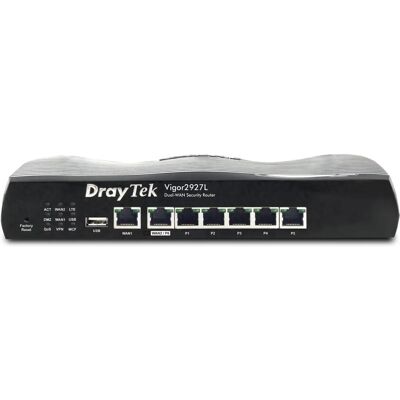 DrayTek Vigor 2927L - Router Dual-WAN con 6 Porte - Nero DrayTek Vigor 2927L - Router Dual-WAN con 6 Porte - Nero