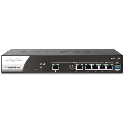 DrayTek Vigor 2962 Dual-WAN Router - Black, White - Wired Router DrayTek Vigor 2962 Dual-WAN Router - Black, White - Wired Router