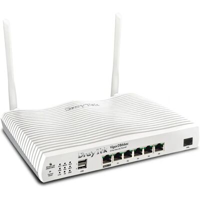 DrayTek Vigor 2866Vac Dualband WLAN-Router - Gigabit Ethernet - Weiß DrayTek Vigor 2866Vac Dualband WLAN-Router - Gigabit Ethernet - Weiß