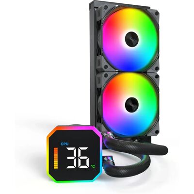 Montech HyperFlow Digital 240 Processor Liquid Cooler - All-in-One 240mm Black Montech HyperFlow Digital 240 Processor Liquid Cooler - All-in-One 240mm Black