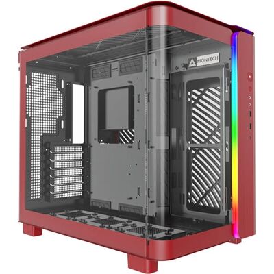 Montech King 95 Torre Midi Roja con Vidrio Templado y ARGB Montech King 95 Torre Midi Roja con Vidrio Templado y ARGB
