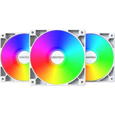 Montech GF120 PWM Wit 3-Pack - Computer ventilator Montech GF120 PWM Wit 3-Pack - Computer ventilator
