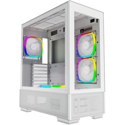 Montech Sky TWO Tour Midi - Blanc - Haute performance, ventilateurs RGB, vue en verre - Publicité Montech Sky TWO Tour Midi - Blanc - Haute performance, ventilateurs RGB, vue en verre - Publicité