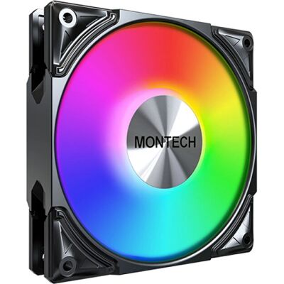 Ventilateur de boîtier PC Montech METAL PRO 12 ARGB PWM - Noir - Publicité Ventilateur de boîtier PC Montech METAL PRO 12 ARGB PWM - Noir - Publicité