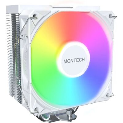 Montech NX400 ARGB processzor levegős hűtő - CPU hűtő - Fehér - 4 hőcső Montech NX400 ARGB processzor levegős hűtő - CPU hűtő - Fehér - 4 hőcső