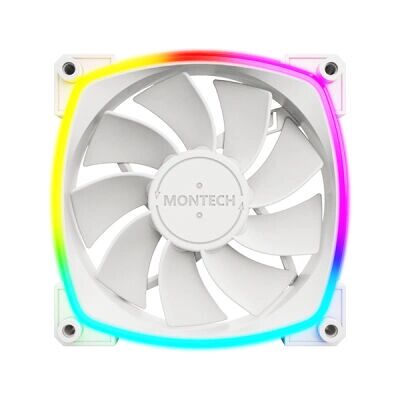 Montech RX120 PWM PC házventilátor - 120mm, Fehér, 9 lapát, RGB világítás Montech RX120 PWM PC házventilátor - 120mm, Fehér, 9 lapát, RGB világítás